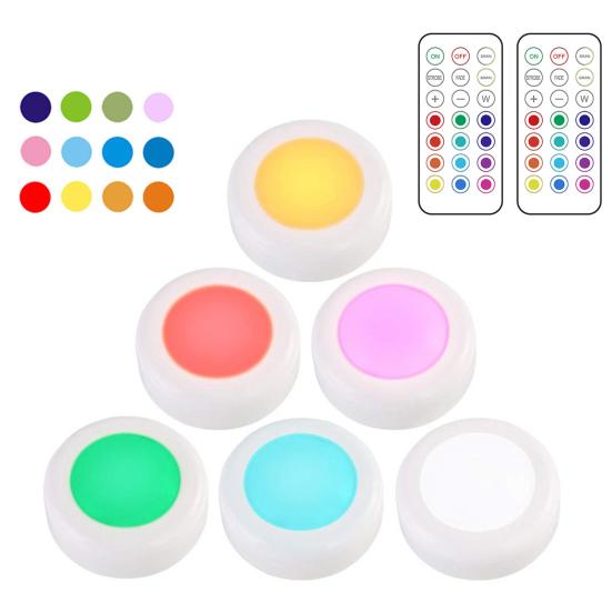 LED Cabinet Lamp Dimmable Kitchen Counter RGB Color Remote Control Night Light