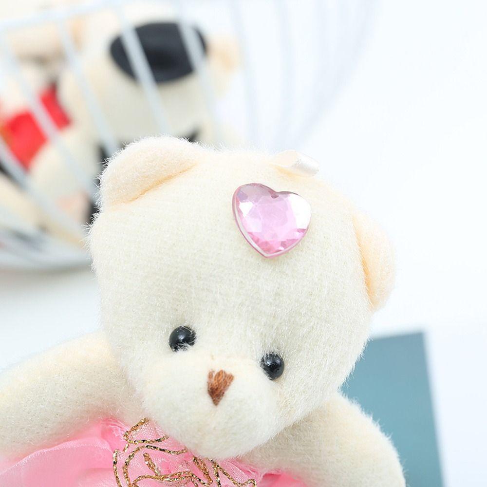 12pcs/bag Plush Animal Bear Plush Foam Toys Plush Doll Cartoon Bouquet Doll  Girl Birthday Gift