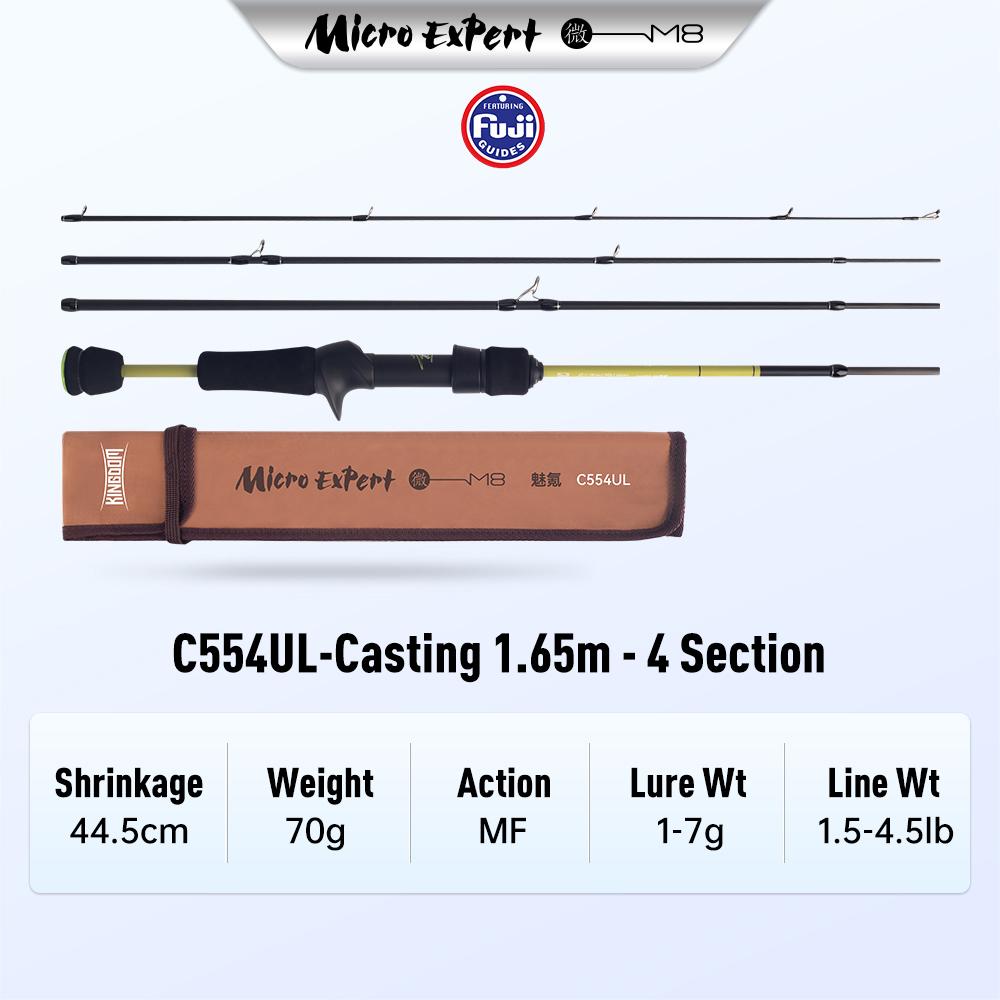 Kingdom Удилища Micro Expert Fishing Rod 4/5 Section 1.5m/1.65m MF Casting Rod Spinnng Rod UL UL-L FUJI Guide Ring 61.9g Travel Ultra Light