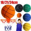 Indoor Silent Basketball Sports Bouncy Balls 18/21/24cm High Density Foam Material Kids Adults Ball Training With Portable Net