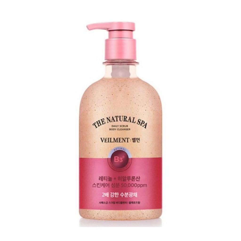 Belmon Spa Hydrating Glow Mild Acidic Scrub Body Wash - Black Rose Scent (580ml)