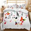 Music Series Duvet Cover Set Rainbow Music Notes Tie Dye Bedding Set Musical Party Double Queen King Size Polyester Qulit Cover