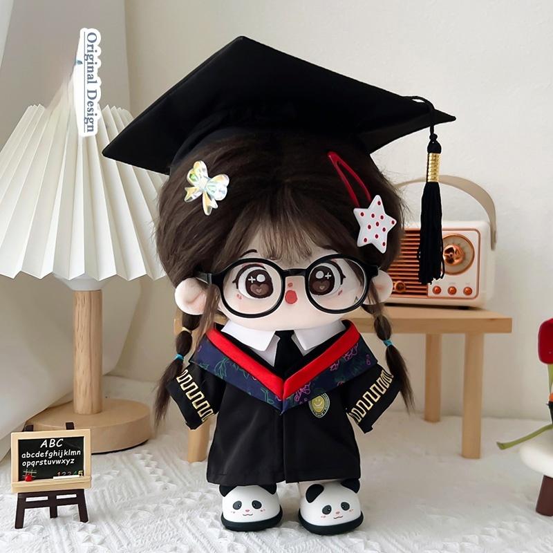Only Clothes 10/15/20/40cm Cotton Doll Clothes College Graduation Season Six Science Bachelor'S Clothing Set No Doll souvenir