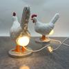 Chicken Egg Lamp Funny Chicken Butt Night Light with Egg Resin LED Hem Lamp for Easter