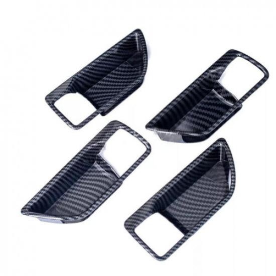For Toyota Highlander -2024 Carbon Fiber Inner Car Door Handle Bowl Trim
