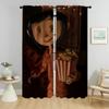 Coralines Halloween Decoration Blackout Шторы для комнаты 2 панели Современные шторы для гостиной Домашний интерьер Шторы Оттенки для ребенка
