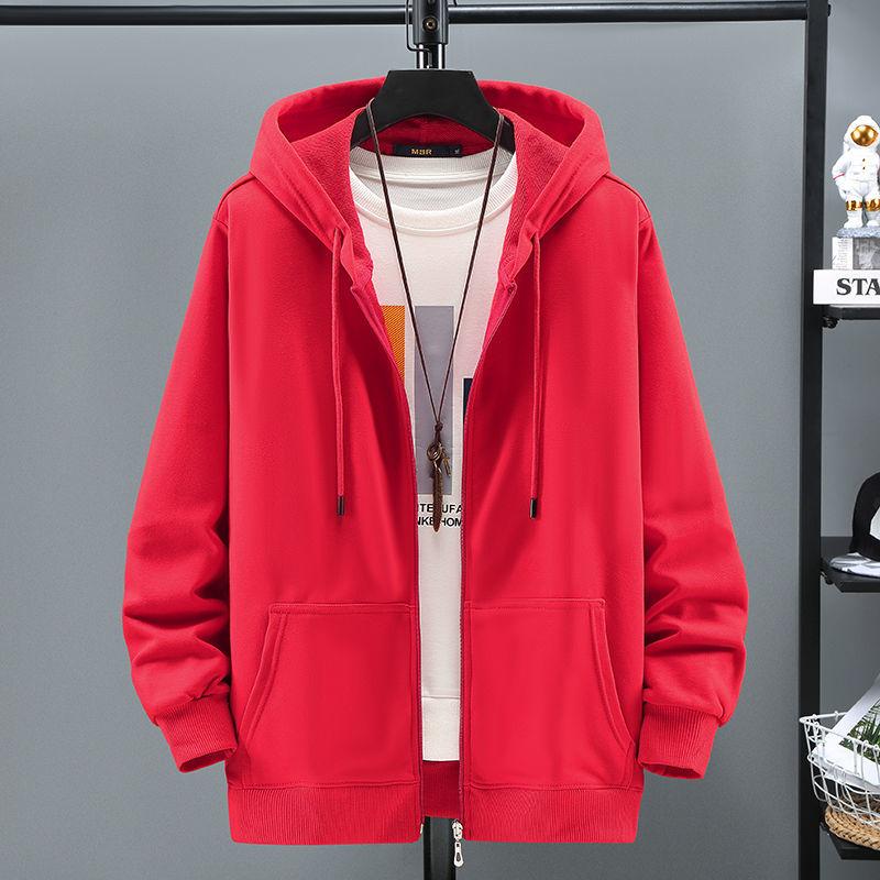Мужские негабаритные мужские однотонные толстовки с капюшоном, пальто с капюшоном, толстые/тонкие хлопковые толстовки, спортивная одежда для женщин, хлопок плюс бархатная молния, кардиган для тренировок