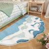 Irregular Shapes Bedroom Decor Carpet Thick Plush Carpets for Living Room Fluffy Soft Bedside Floor Mat Anti-slip Cloakroom Rug