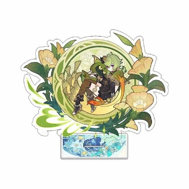 Фигурка аниме Genshin Impact Scaramouche Zhongli Hutao Xiao Kaeya, акриловая подставка, модель, тарелка, декор для стола, стоящий знак, подарки для фанатов