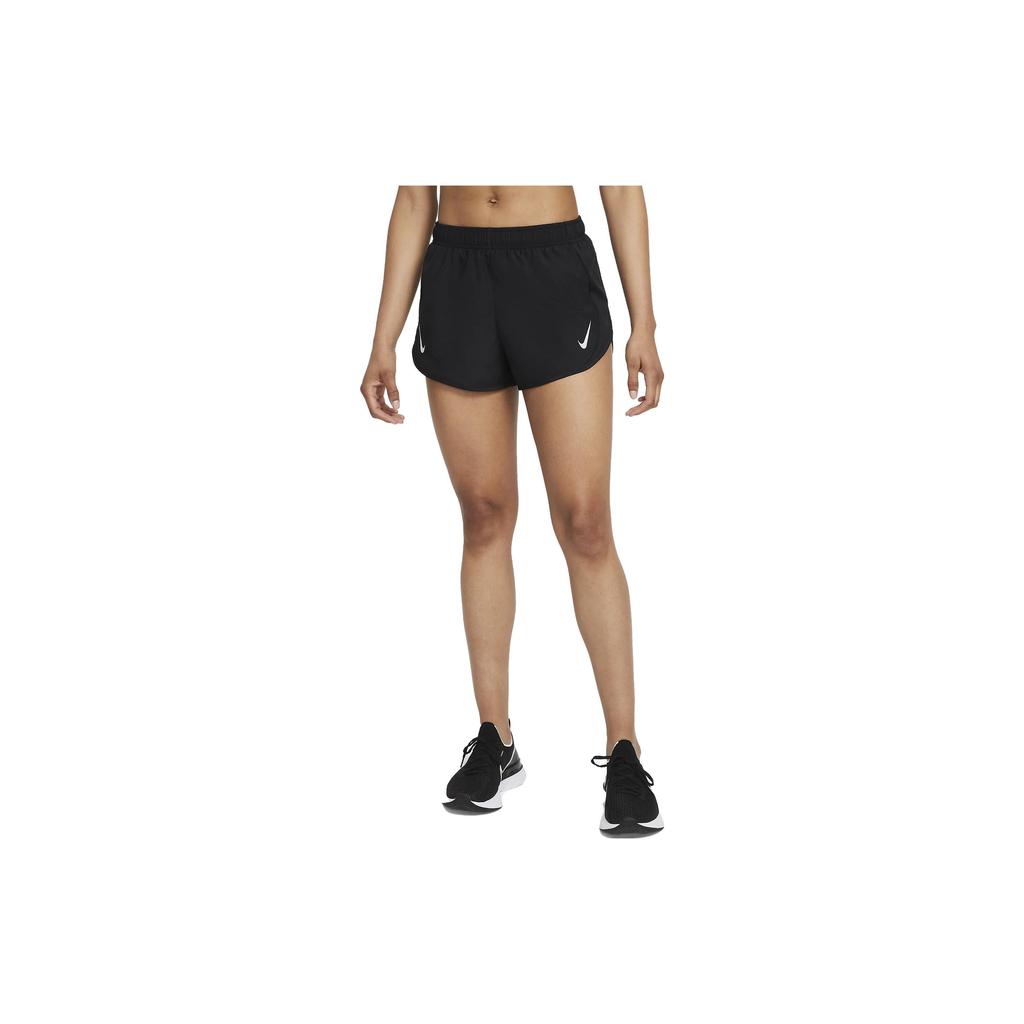 Nike Solid Color Logo Elastic Waist Straight-Leg Shorts Women Bottoms Black DD5935-010
