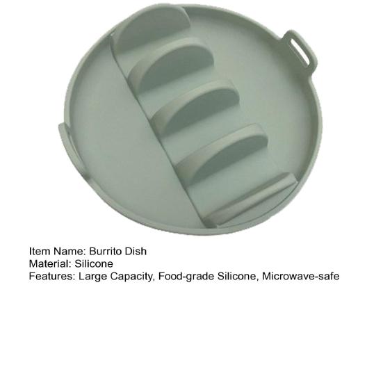 Силиконовый держатель для тарелок для тако, блюдо для буррито, большая вместимость, зажим для тортильи с 4 отделениями, держатели для тако для мягких и твердых тортилий 3,9"-8"