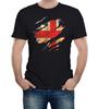 Torn Union Jack Flag T-Shirt - Funny T Shirt Country British Retro Fashion Sport