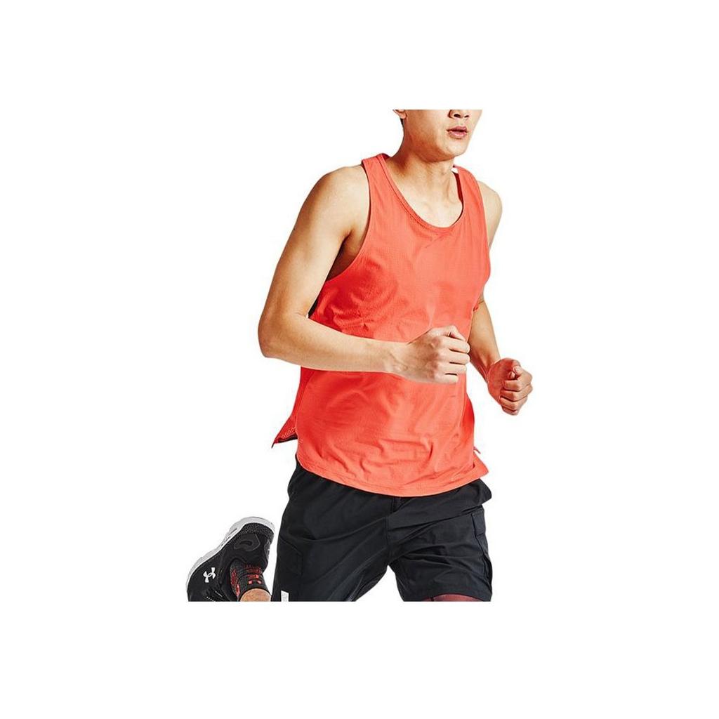 Under Armour Casual Breathable Back Letter Print Sports Training Breathable Round Neck Vest Men Vest Red 1362713-690
