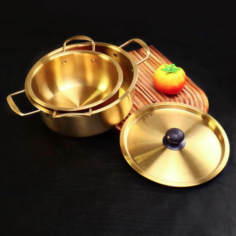 Stainless Steel Noodle Cooker Korean Soup Pot Milk Pot Ramen Pot Hot Pot