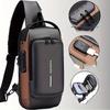 Men's Anti-Theft Chest Bag with USB Charging Port - Stylish Motorcycle Leisure Sports Crossbody