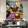 Halloween Whimsy Wall Tapestry Tapestry Wallmounted Fashion Print Home Decor Background Wall Hanging Cloth Wall Decoration