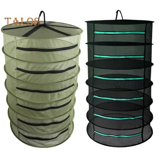 6-слойная складная полка для сушки трав из полиэфирной сетки с мешком на шнурке. Эффективная защитная сетчатая сушилка для быстрой и равномерной сушки.