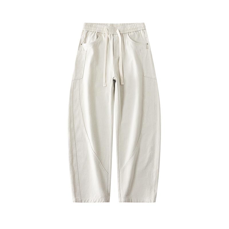 Мужские осенне-зимние брюки в американском стиле хай-стрит, повседневные брюки прямого кроя, джинсовые брюки, свободные и универсальные