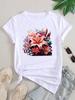 (Азиатский размер) Женская милая модная футболка с короткими рукавами и милым стилем, повседневная футболка с женским принтом, женские футболки с графическим принтом