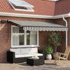 Electric Retractable Awning in Anthracite and White 3.5 x 2 m
