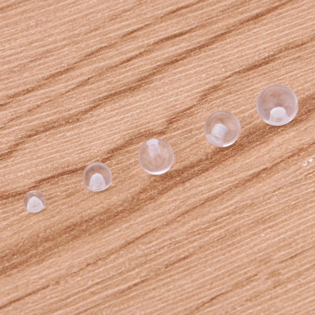 50 Pieces Body Piercing Jewelry Replacement Balls Clear Acrylic  1.2 X 3mm
