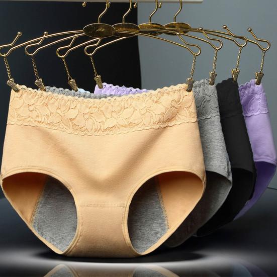 Trendy Physiological Panties Pure Colors Female Patchwork