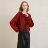 SanCai 100% Merino Wool Double-faced Short Toggle Coat