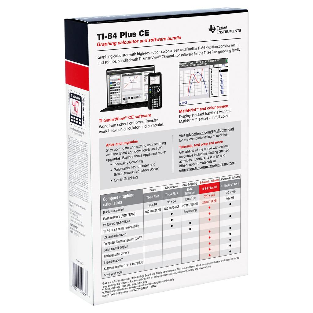 Графический калькулятор Texas Instruments Plus CE, черный TI-84 [Товар]