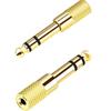 Jack Gold Plated Connectors 3.5 to 6.5mm Plug 3.5mm Jack to 6.5mm  Home
