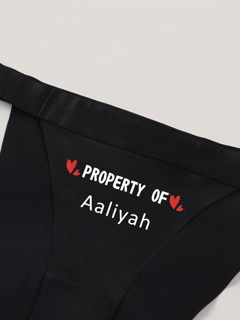 Женские сексуальные трусики-стринги с индивидуальным текстовым принтом и рисунком, удобные трусики-стринги с низкой талией