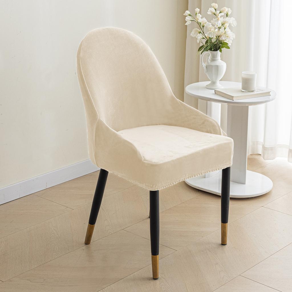 1 шт. Бархат «Серебристый лис» Однотонный Нескользящий Чехол для домашнего кресла со средним подлокотником Эластичный Утолщенный Чехол для кресла с дугообразной спинкой