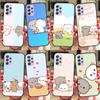 Peach And Goma Cat Case For Samsung A21S A20S A30S A03S A50 A70 A52 A72 A32 A22 A12 A31 A71 A51 Phone Shell