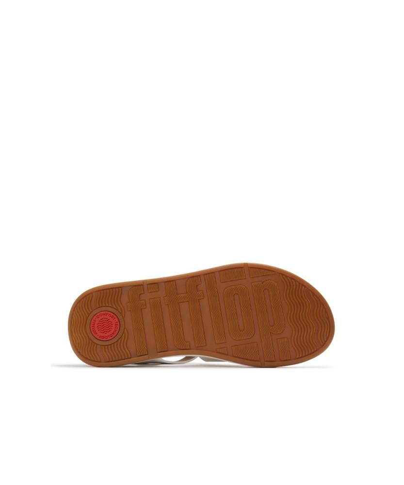 Женские сандалии-рыбаки на платформе Fitflop F-Mode из кожи - Урбан Уайт (Ft64K2S061)