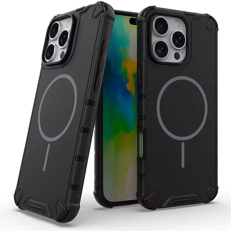 New and Cool Magnetic Wireless Charge Anti Drop Armor Case for IPhone 16 15 14 13 12 11 Pro Max Plus For Magsafe Case