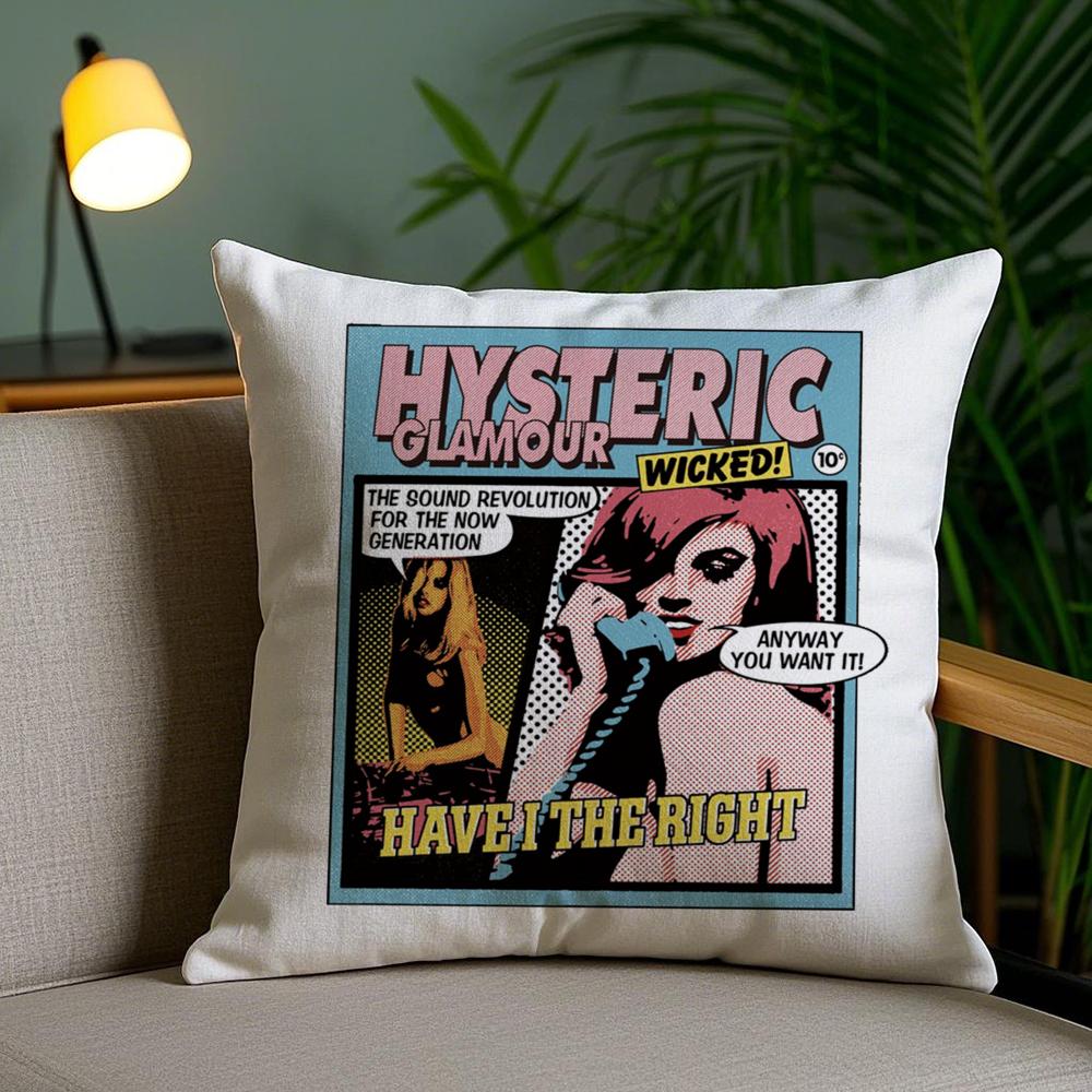 H-Hysteric Glamour Девушка Чехол для Подушки Мягкий Короткий Плюш Двусторонний Принт Домашний Декор Машинная Стирка Наволочка Подарок