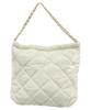 Quilted Tote Bag with Ladies Large Capacity Free [Kobe Lettuce] Pouch, Handbag, Chain, A4, Large, [B1578] Size, Off-white