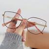 Fashion Cat Eye Anti Blue Light Glasses Women Men Metal Square Frame Computer Game Goggles Reading Eyeglasses Optical Eyewear