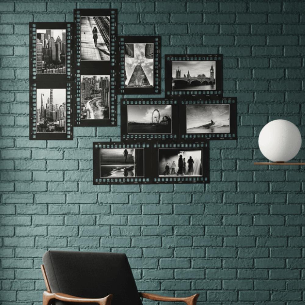 5PCS Square Film Paper Photo Frame 6 in/7 in Collage Frame Movie Film Frame Wall Decoration