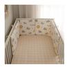 6Pcs Crib Liner Anti-Collision Breathable Cushioned Padded for Baby Crib Bumper Adjustable Washable