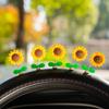 5Pcs Car Decorations Sunflowers Car Center Console Shaking Head Cute Little Flower Car Accessories Decorations