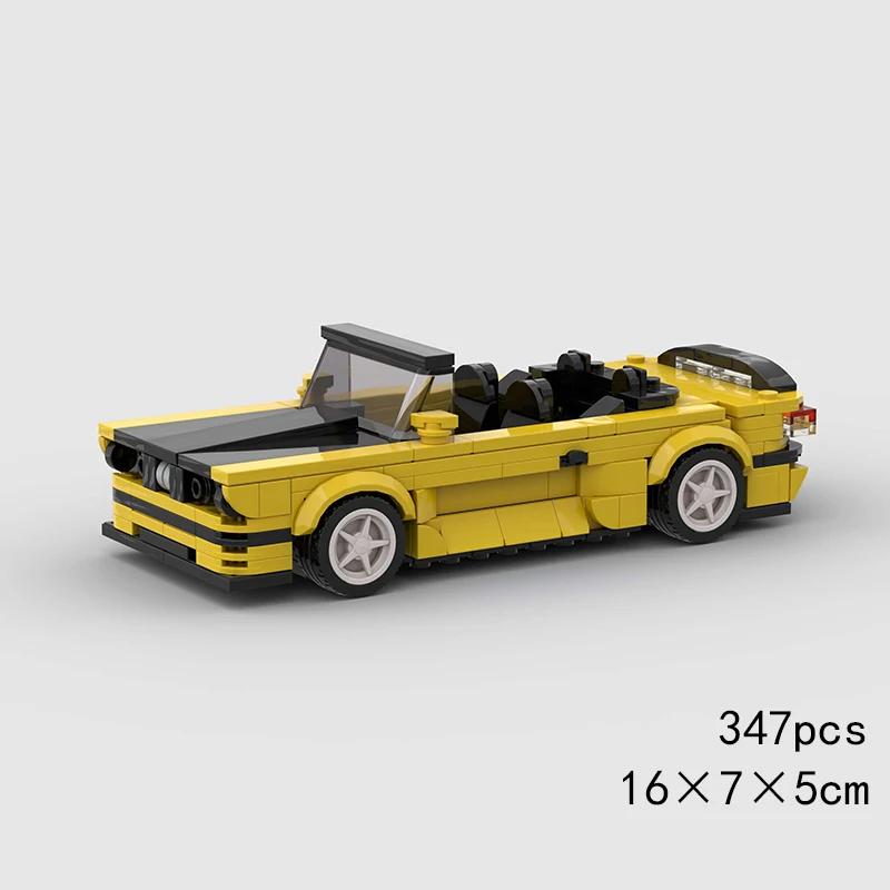 Скоростной кабриолет MOC Автомобиль Супергонка Техническое транспортное средство Модель Строительный блок Гоночный Раллийный Спортивный Кирпич Рождественский Подарок Игрушка Город