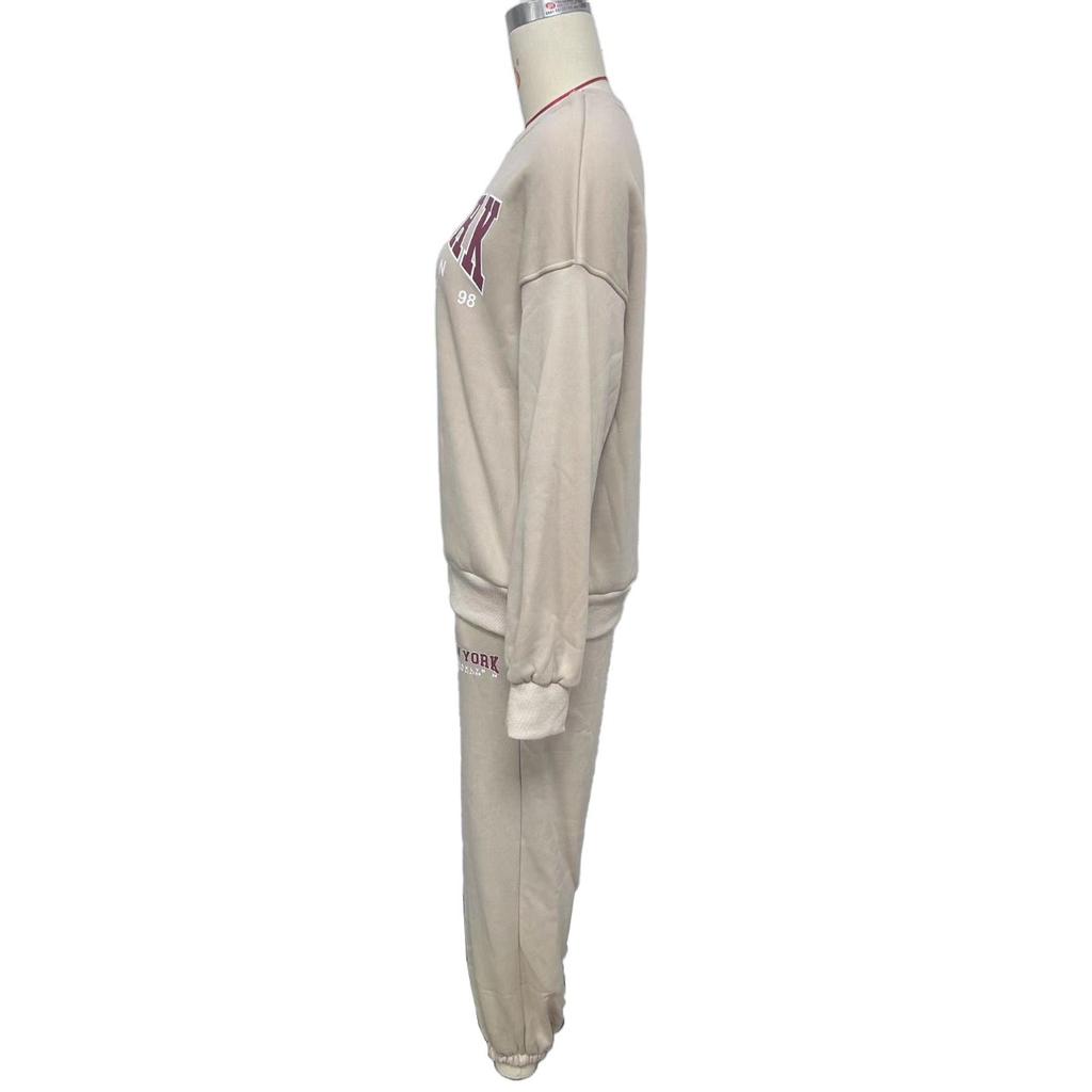 BITCED Женский повседневный модный толстый костюм с принтом плюс флисовая толстовка с длинными рукавами, брюки, костюм