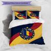 Romania Football Printed Bedding 3 Piece Set Cozy Breathable Bed Cover Set as Housewarming Holiday Gift