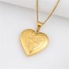 Романтический кулон-медальон в форме сердца любви, открывающийся, золотистого цвета, из нержавеющей стали, рамка для фото, памятное ожерелье для женщин, ювелирный подарок 2025