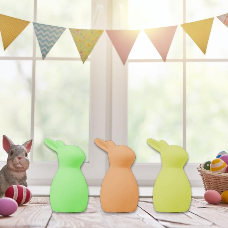 Long Ear Rabbits Animal Silicone Molds for Candle Soap Chocolate Candy Cement Gypsum Silicone Molds Easy to Demold