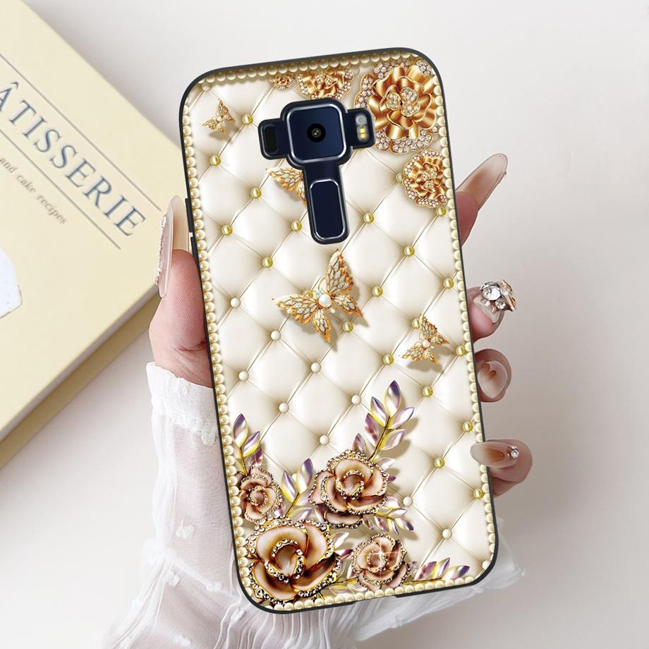 Для ASUS Zenfone 3 ZE520KL Z017D 4 Max ZC520KL X008D 3 Max ZC520TL Чехол Мягкий Силиконовый Задняя Крышка Сумка с Рисунком Сердце Бабочка Цветок