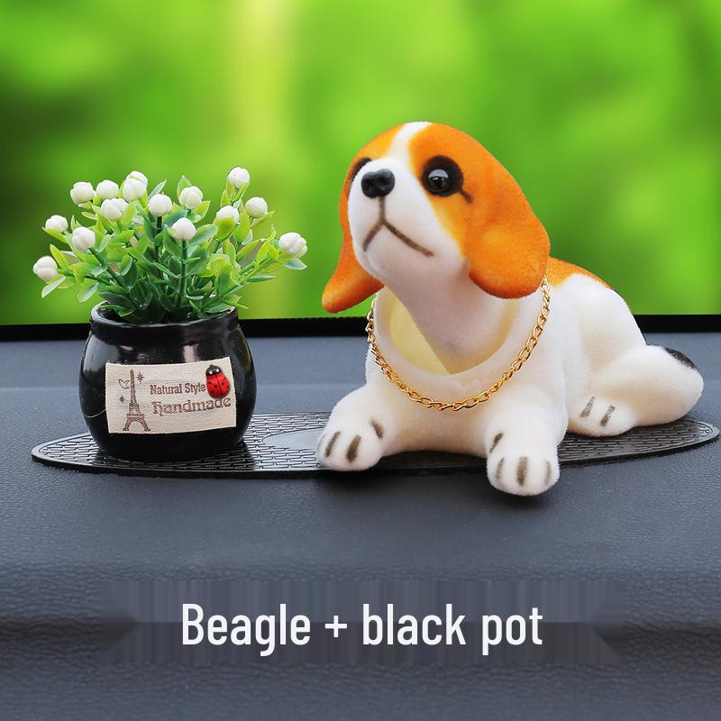 Милый мультяшный песик-бобблхед для украшения интерьера автомобиля