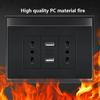 Бразилия Черный США Универсальная 20A розетка, Usb Smart Type-c 20W Быстрая зарядка Usb настенная розетка Италия Чили Выключатель света