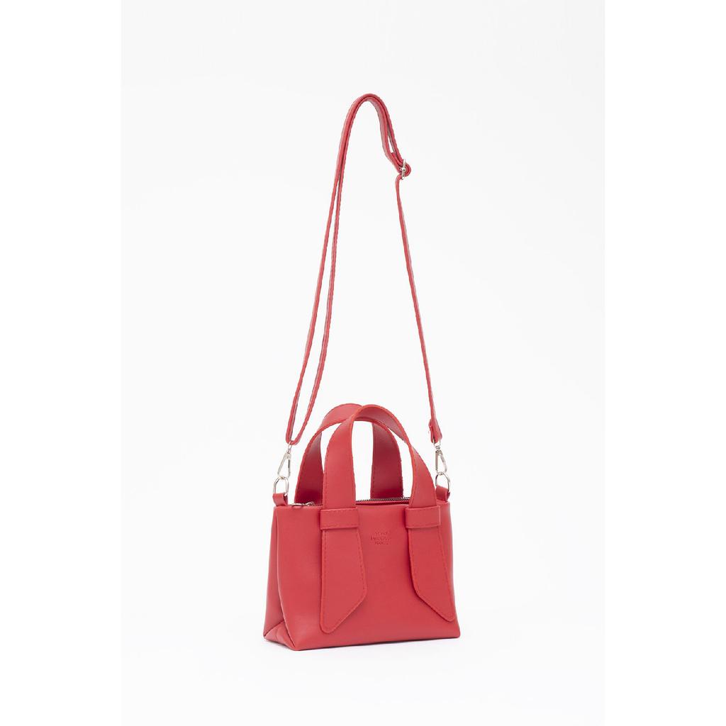 Black Shk60 Artificial Leather Single Compartment Double Handle Handbag And Crossbody Shoulder Bag L:14W:21W:8 Cm