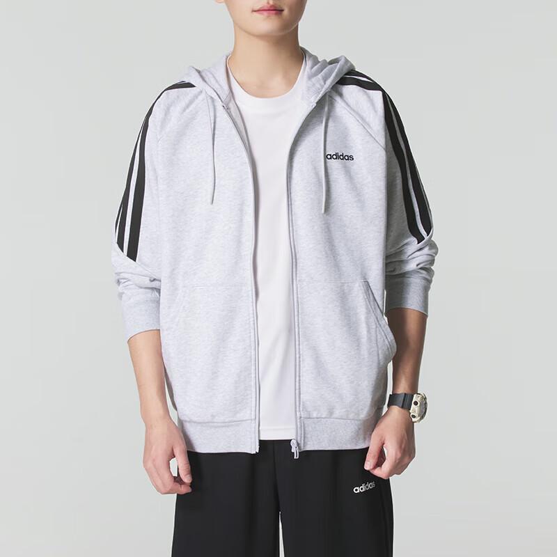 adidas Мужская беговая куртка с капюшоном и тремя полосками KA2579